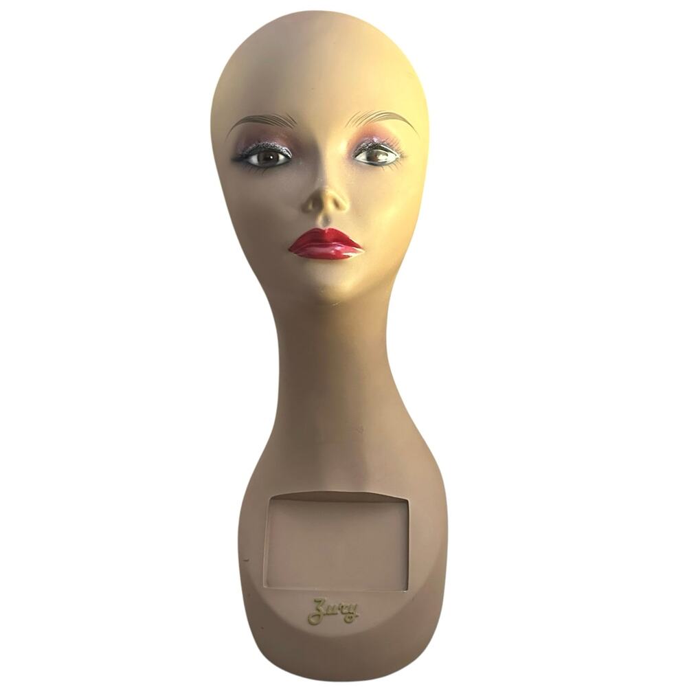 Zury Wig Mannequin Head Display Stand Female Cosmetology Hair Styling Practice